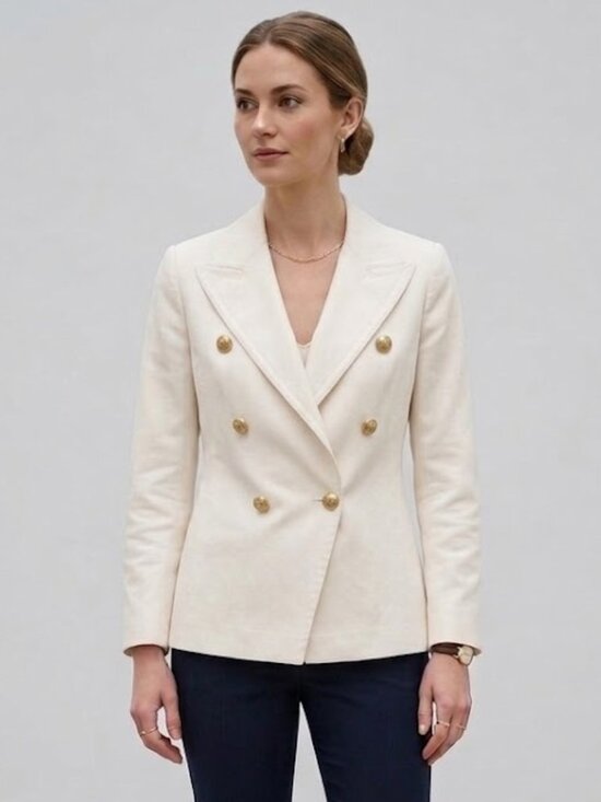 Gucci Jackets & Blazers - GUCCI Ivory Cotton Blend Short Blazer Jacket Small Tagged 38